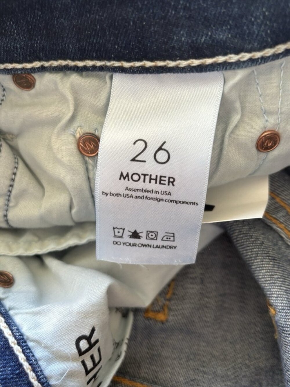 Mother "Insider Crop Step Fray" Rough Enough, Women's Jeans Size 26 - Picture 7 of 13